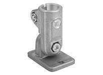 KIPP K0490.5CP TUBE CLAMP W. SWIVEL FOOT G=50 ALUMINUM FOR RND. TUBES A=0.5