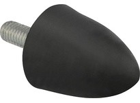 KIPP K0574.03504055 RUBBER BUFFER PARABOLIC THREAD M08X23 D=35 H=40 STEEL COMP:ELAST. NATURAL RUBBER SHORE 55A COMP:BLACK