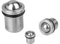 KIPP K0582.14 SPRING PLUNGER SPRING FORCE WITH DETENT RING D=1395 L=16 STAINLESS STEEL COMP:BALL STAINLESS STEEL PU=10