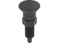 KIPP K0630.201903 INDEXING PLUNGER SIZE:9 D1=M06X075 D=3 FORM:A WO. GROOVE WITHOUT LOCKNUT STAINLESS STEEL HARDENED