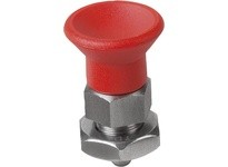 KIPP K0631.610584 INDEXING PLUNGER SIZE:1 D1=M10X1 D=5 FORM:B WO. GROOVE WITH LOCKNUT SHORT VERSION STEEL HARDENED
