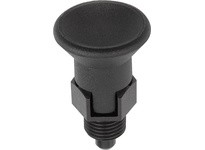 KIPP K0631.7105 INDEXING PLUNGER SIZE:1 D1=M10X1 D=5 FORM:C WITH LOCKING SLOT WITHOUT LOCKNUT SHORT VERSION STEEL HARDENED