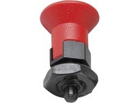 KIPP K0631.800484 INDEXING PLUNGER SIZE:0 D1=M08X1 D=4 FORM:D WITH LOCKING SLOT WITH LOCKNUT SHORT VERSION STEEL HARDENED