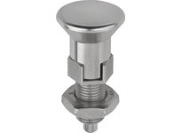 KIPP K0632.004410A7 INDEXING PLUNGER SIZE:4 D1=3/4-10 D=10 FORM:D WITH LOCKING SLOT WITH LOCKNUT STAINLESS STEEL HARDENED