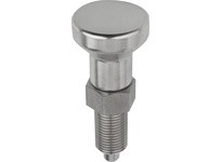 KIPP K0632.111004 INDEXING PLUNGER SIZE:0 D1=M08X1 D=4 FORM:A WO. GROOVE WITHOUT LOCKNUT STAINLESS STEEL NOT HARDENED