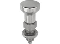 KIPP K0632.112516 INDEXING PLUNGER SIZE:5 D1=M24X2 D=16 FORM:B WO. GROOVE WITH LOCKNUT STAINLESS STEEL NOT HARDENED