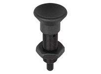 KIPP K0633.202412 INDEXING PLUNGER WO. GROOVE SIZE:4 D1=M20X15 FORM:H STAINLESS STEEL COMP:THERMOPLASTIC COMP:BLACK RAL7021