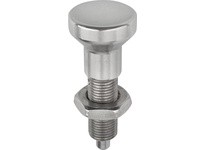 KIPP K0634.002308 INDEXING PLUNGER WO. GROOVE SIZE:3 D1=M16X15 FORM:H STAINLESS STEEL COMP:STAINLESS STEEL