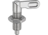 KIPP K0637.10506AN CAM-ACTION INDEXING PLUNG D=6 5/8-18 FORM:B GRIP UNCOATED WITH NUT STAINLESS STEEL