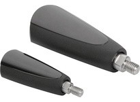 KIPP K0651.106009 GRIP REVOLVING SIZE:1 D=M06X9 D1=25 THERMOSET HIGH-POLISH FINISH BLACK COMP:STEEL COMP:GALVANIZED OVAL