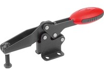 KIPP K0660.006003 TOGGLE CLAMP HORIZONTAL STANDARD HORIZONTAL FOOT F1=1350 ADJUSTABLE CLAMPING SPIND M06X35 STEEL