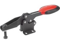 KIPP K0660.006100 TOGGLE CLAMP HORIZONTAL WITH SAFETY LOCK HORIZONTAL FOOT F1=1350 ADJUSTABLE CLAMPING SPIND M06X35 STEEL