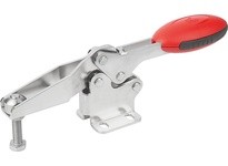 KIPP K0660.106001 TOGGLE CLAMP HORIZONTAL STANDARD HORIZONTAL FOOT F1=1350 ADJUSTABLE CLAMPING SPIND M06X35 STAINLESS STEEL