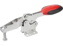 KIPP K0660.108103 TOGGLE CLAMP HORIZONTAL WITH SAFETY LOCK HORIZONTAL FOOT F1=2000 ADJUSTABLE CLAMPING SPIND M08X45
