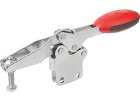 KIPP K0661.106003 TOGGLE CLAMP HORIZONTAL STANDARD VERTICAL FOOT F1=1350 ADJUSTABLE CLAMPING SPIND M06X35 STAINLESS STEEL