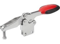 KIPP K0661.106100 TOGGLE CLAMP HORIZONTAL WITH SAFETY LOCK VERTICAL FOOT F1=1350 ADJUSTABLE CLAMPING SPIND M06X35 STAINLESS STEE