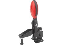 KIPP K0662.008003 TOGGLE CLAMP VERTICAL STANDARD HORIZONTAL FOOT STEEL NITROCARB+OXIDIZED COMP:POLYAMIDE