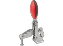 KIPP K0662.108001 TOGGLE CLAMP VERTICAL STANDARD HORIZONTAL FOOT STAINLESS STEEL BRIGHT COMP:POLYAMIDE COMP:BLUE
