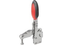 KIPP K0663.106103 TOGGLE CLAMP VERTICAL WITH SAFETY LOCK VERTICAL FOOT F1=1350 ADJUSTABLE CLAMPING SPIND M06X35 STAINLESS STEEL