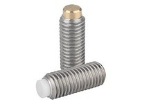 KIPP K0667.041X305 THRUST SCREW M04X305 SW=2 STAINLESS STEEL BRIGHT COMP:BRASS