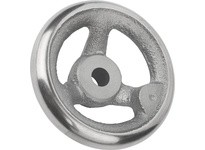 KIPP K0671.0140XCQ HANDWHEEL DIN950 D1=140 REAMED HOLE D2=0625 GREY CAST IRON WITHOUT GRIP