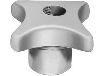 KIPP K0683.14 PALM GRIP W.QUICK-LOCK FUNCTION D=M14 D1=70 H=40 GREY CAST IRON