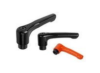 KIPP K0737.3A42 ADJUSTABLE HANDLE FLAT SIZE:3 3/8-16 ZINC ORANGE RAL2004 POWDER COATED COMP:STEEL BLACK OXIDIZED
