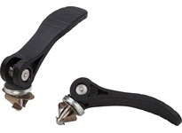 KIPP K0751.121107X8 CAM LEVER WITH QUICK LOCK X=79-83 A=715 B=22 POLYAMIDE BLACK COMP:FREE-CUTTING STEEL
