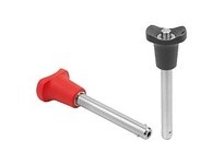 KIPP K0792.004612050 BALL LOCK PIN WITH MUSHROOM GRIP D1=12 L=50 L1=99 L5=599 STAINLESS STEEL COMP:THERMOPLASTIC COMP:BLACK