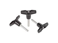KIPP K0793.204605015 BALL LOCK PIN WITH T-GRIP D1=5 L=15 L1=59 L5=209 STAINLESS STEEL COMP:ZINC