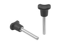 KIPP K1216.3306070 LOCKING PIN WITH MUSHROOM GRIP WITH MAGNETIC AXIAL LOCK SIZE:2 D1=6 L=70 STAINLESS STEEL COMP:THERMOPLASTIC
