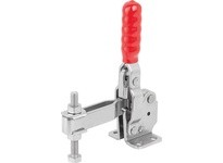 KIPP K1255.002000 TOGGLE CLAMP VERTICAL STANDARD HORIZONTAL FOOT F2=2000 ADJUSTABLE CLAMPING SPIND M06X50 STEEL ELECTRO