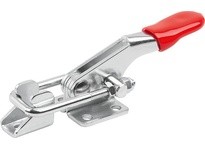 KIPP K1261.01600 LATCH-ACTION CLAMP HORIZONTAL STANDARD WITH FIXED JAW FORM:A F1=1600 STEEL ELECTRO ZINC-PLATED COMP:PLASTIC