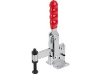 KIPP K1438.02400 TOGGLE CLAMP VERTICAL STANDARD HORIZONTAL FOOT F1=2400 FIXED CLAMPING SPINDLE STEEL GALVANIZED AND