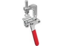 KIPP K1439.13000 PULL CLAMP W. ST. CAGE F1=3000 STANDARD 1/2-13X25 STAINLESS STEEL BRIGHT COMP:PLASTIC COMP:RED