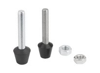 KIPP K1443.121001 CLAMPING SPINDLE WITH THRUST PAD M12 L=100 STEEL COMP:NEOPRENE