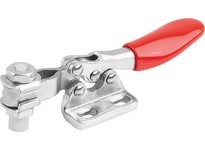 KIPP K1543.0250 TOGGLE CLAMP HORIZONTAL MINI HORIZONTAL FOOT F1=250 ADJUSTABLE CLAMPING SPIND M04X20 STEEL ELECTRO