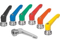 KIPP K1598.41086 ADJUSTABLE HANDLE WITH CLAMP FORCE INTENSIF SIZE:4 M10 PLASTIC GREEN RAL6032 COMP:STAINLESS STEEL BRIGHT