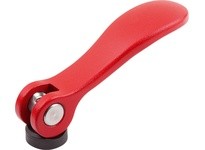 KIPP K2120.9501403 Cam Lever Size 9 D=M03 A=36.2 B=14.4 Aluminum Red RAL3020 Powder-Coated Comp: Steel