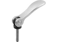 KIPP K2121.2512308X50 Cam Lever Size 2 M08X50 A=96 B=33.3 Stainless Steel Blasted Comp: Stainless Steel
