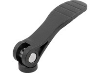 KIPP K2122.1531105 Cam Lever Size 1 D=M05 A=71.5 B=22 Polyamide Black Comp: Stainless Steel