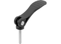 KIPP K2122.25211A3X50 Cam Lever Size 2 5/16-18X50 A=100 B=33 Polyamide Black Comp: Steel