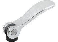 KIPP K2123.15022A2 Cam Lever Size 1 D=1/4-20 A=70.4 B=21.5 Steel Trivalent Blue Passivated Comp: Steel
