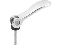 KIPP K2123.2502210X50 Cam Lever Size 2 M10X50 A=96 B=33.3 Steel Trivalent Blue Passivated Comp: Steel