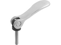 KIPP K2126.1512306X40 Cam Lever Adjustable Size 1 M06X40 A=70.4 B=21.5 Stainless Steel Blasted Comp: Stainless Steel