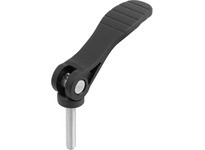 KIPP K2127.2521108X30 Cam Lever Adjustable Size 2 M08X30 A=100 B=33 Polyamide Black Comp: Steel