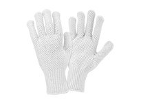 K708SKBSW Cotton/Polyester Medium Weight White White Double Sided PVC Dots Men's