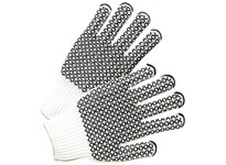 K708SKHW/M Cotton/Polyester Medium Weight White Black Double Sided PVC Honeycomb Grip