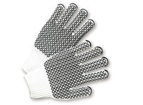 K708SKHW/XL Cotton/Polyester Medium Weight White Black Double Sided PVC Honeycomb Grip