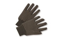 West Chester KBJ9I Brown Large Cotton General Purpose Gloves - Straight Thumb | YarinInd